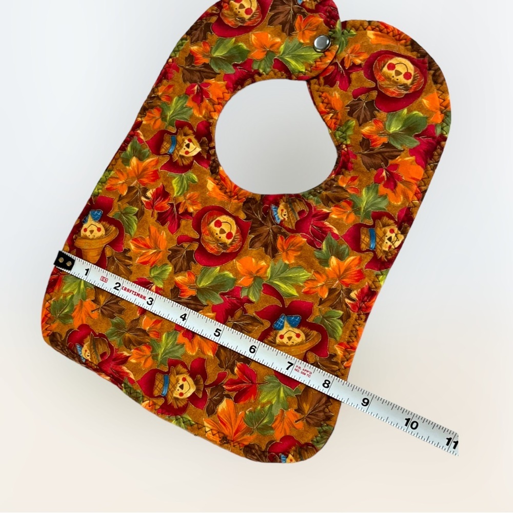 Handmade Thanksgiving Bib OOAK - Picture 3 of 5